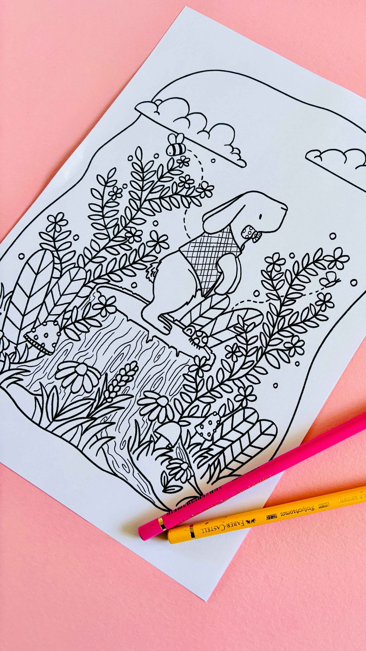 FREE Easter Bunny PDF Colouring Page