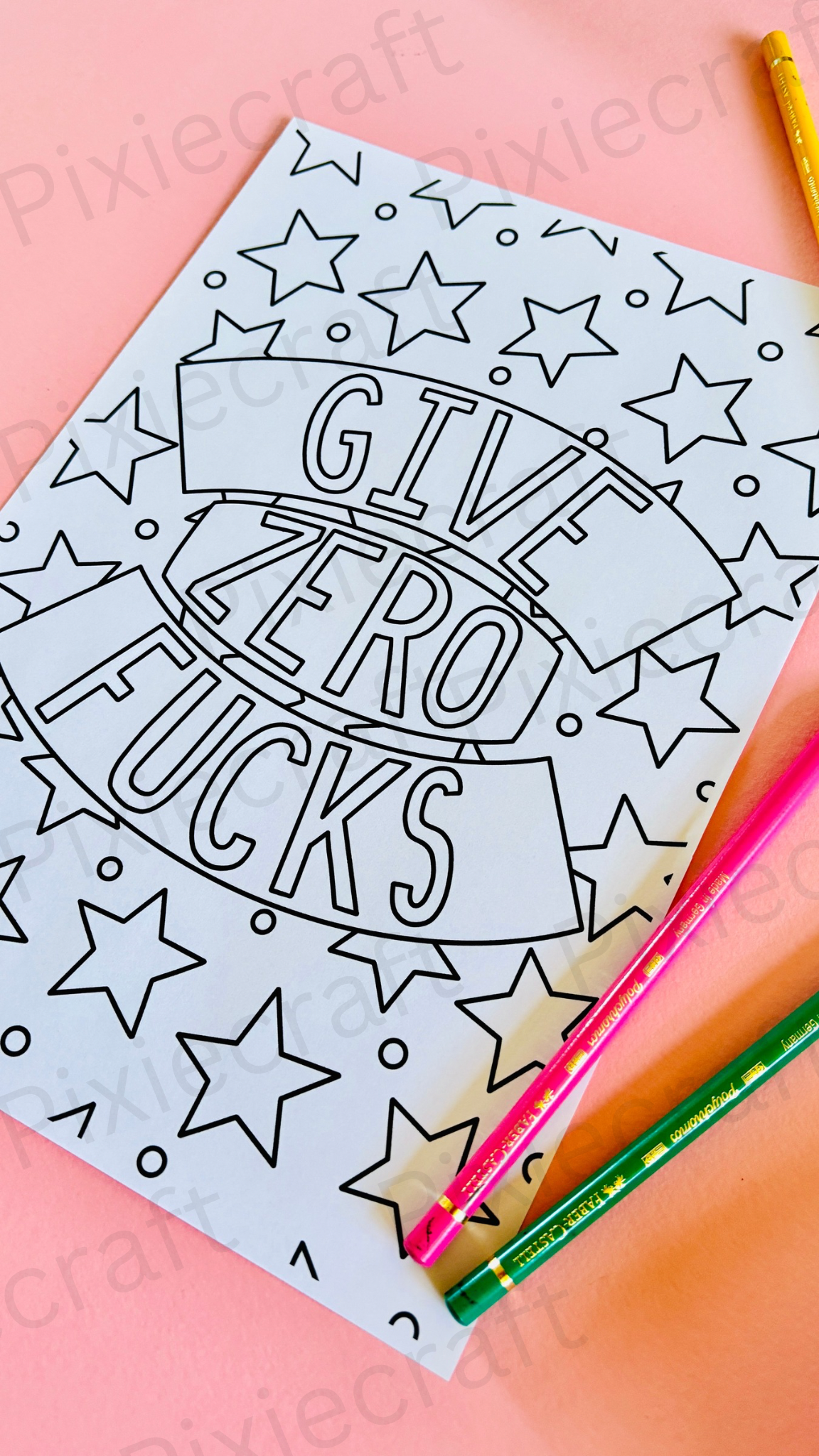 Sweary Affirmations PDF Adult Colouring Pages: Instant Digital Download