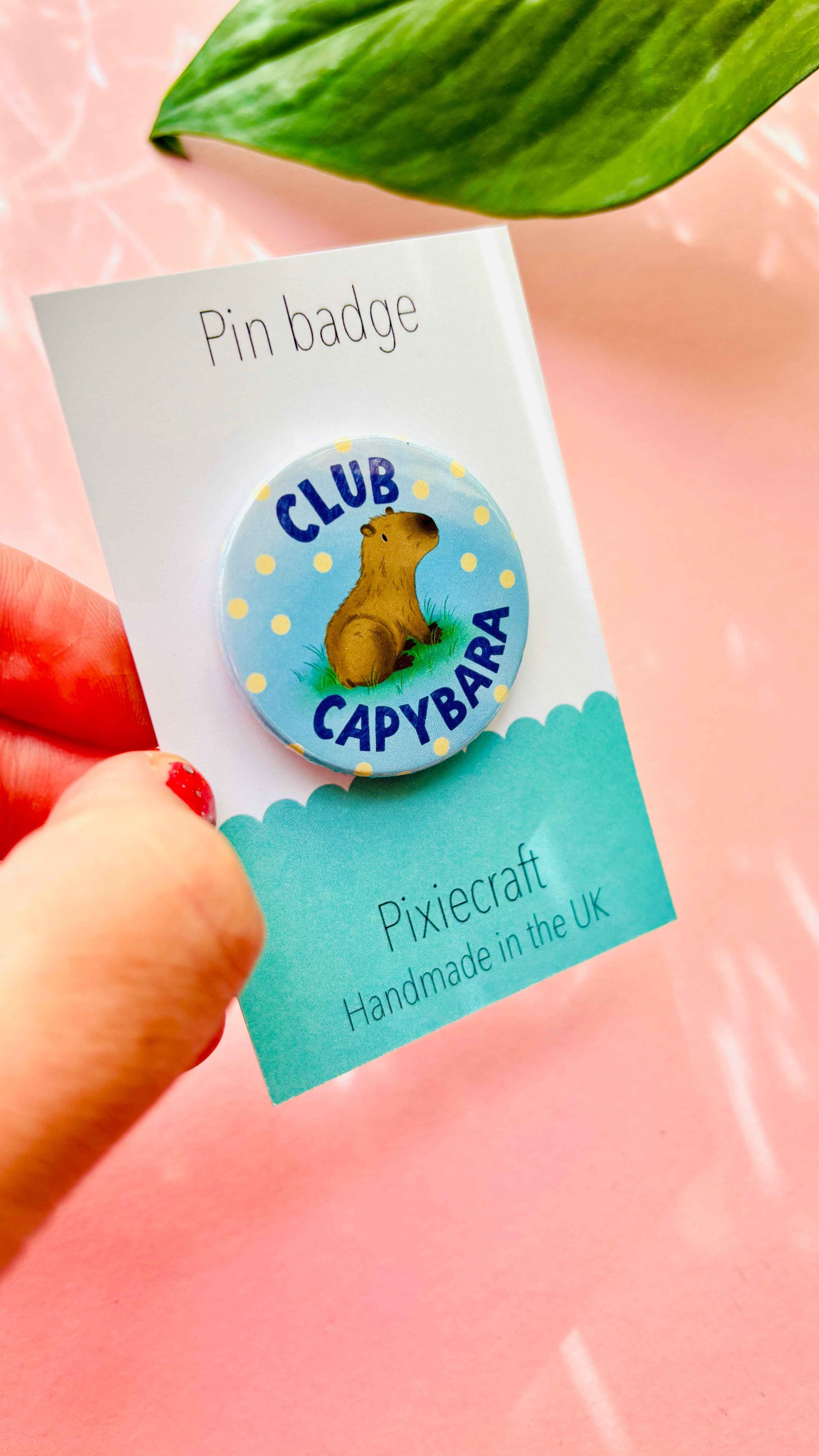 38mm Capybara Badge or Fridge Magnet