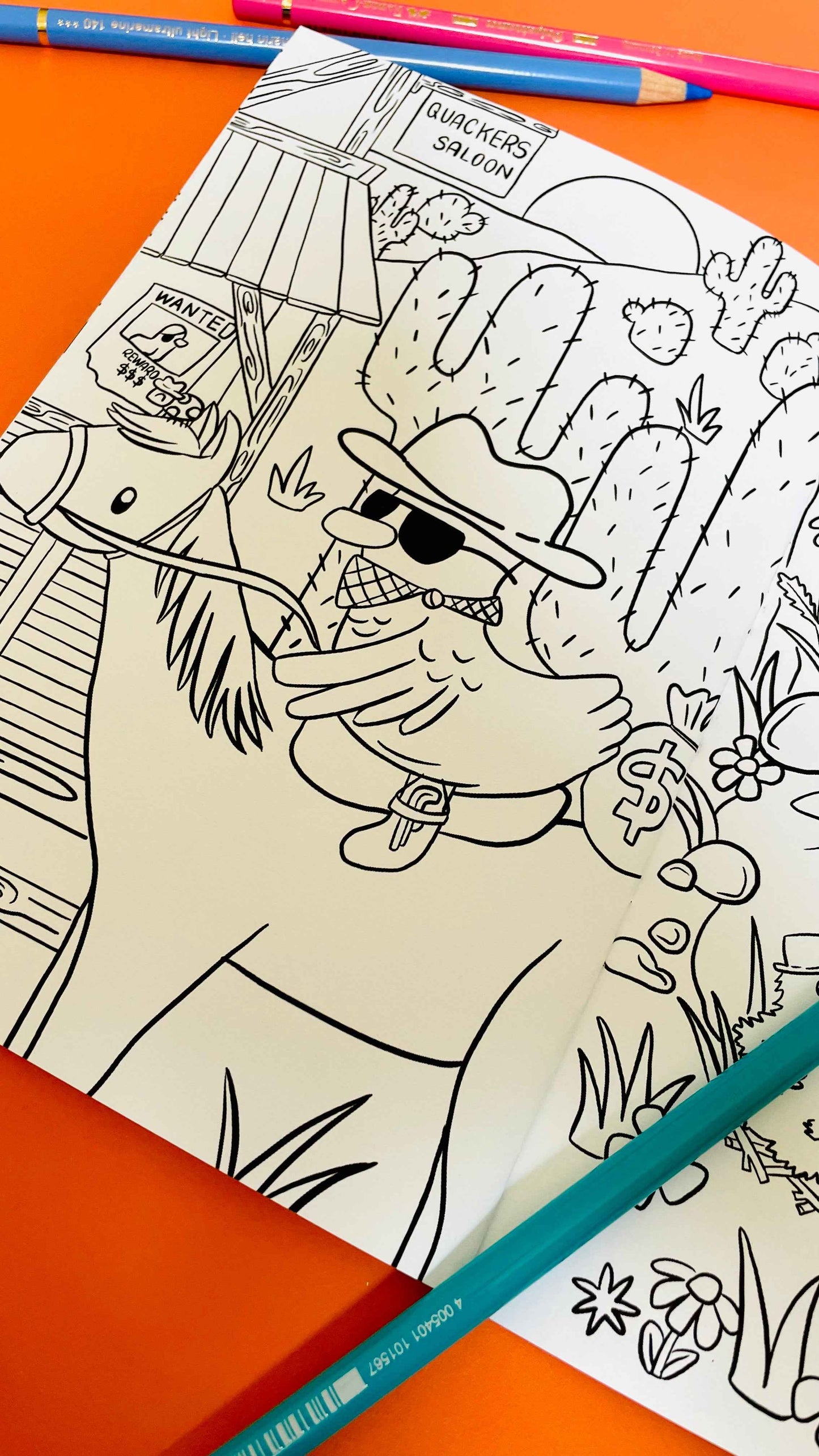 Dapper Ducks Illustrated A5 Colouring Book