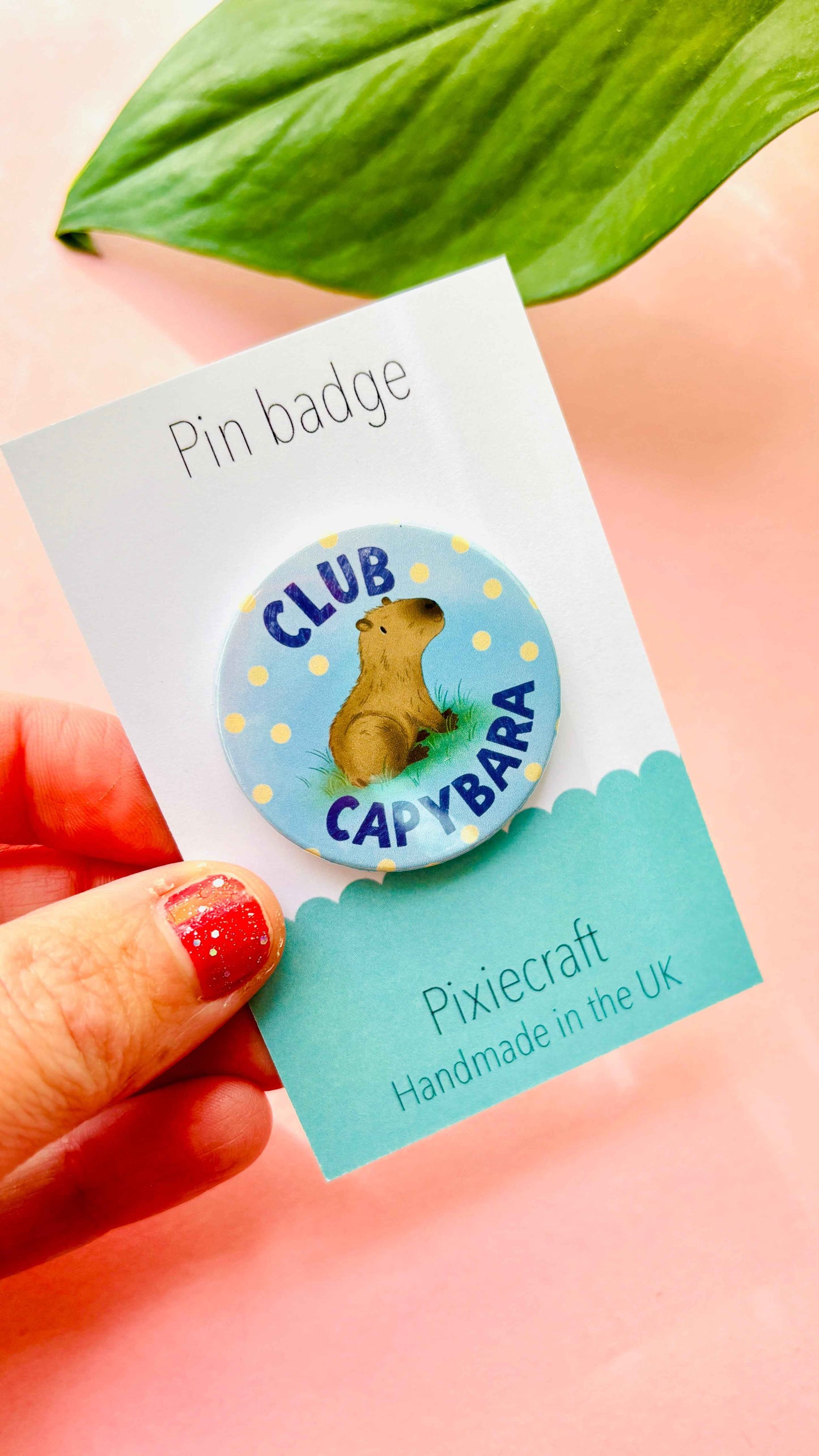 38mm Capybara Badge or Fridge Magnet