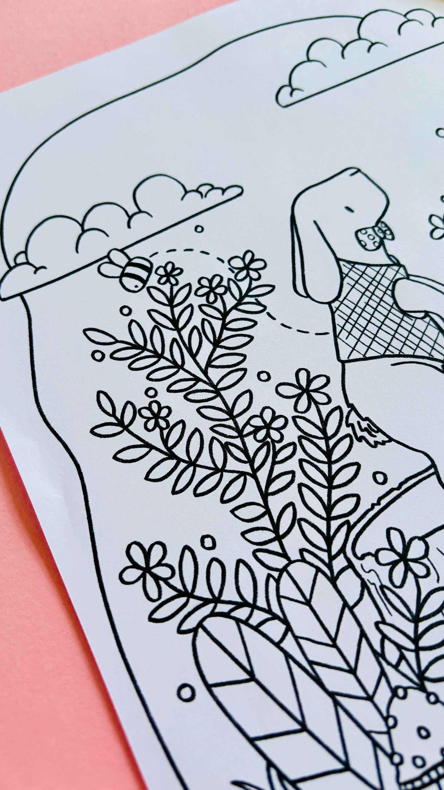 FREE Easter Bunny PDF Colouring Page