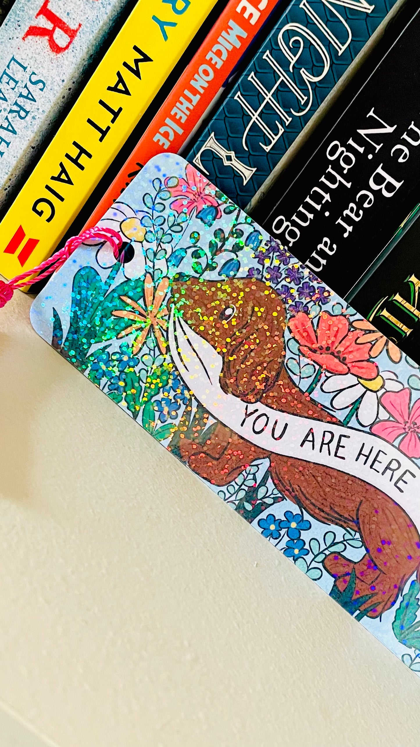 Sausage dog illustrated bookmark