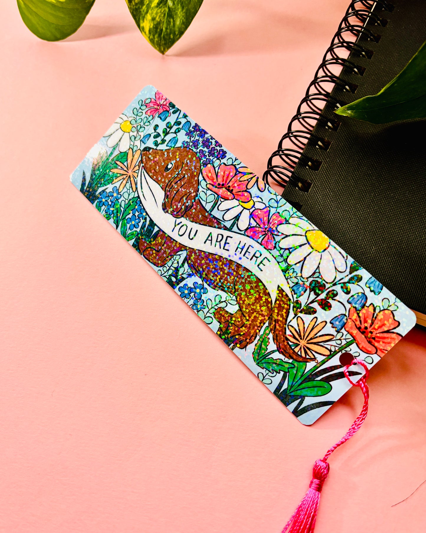You are here Daschund Illustrated Bookmark - Pixiecraft