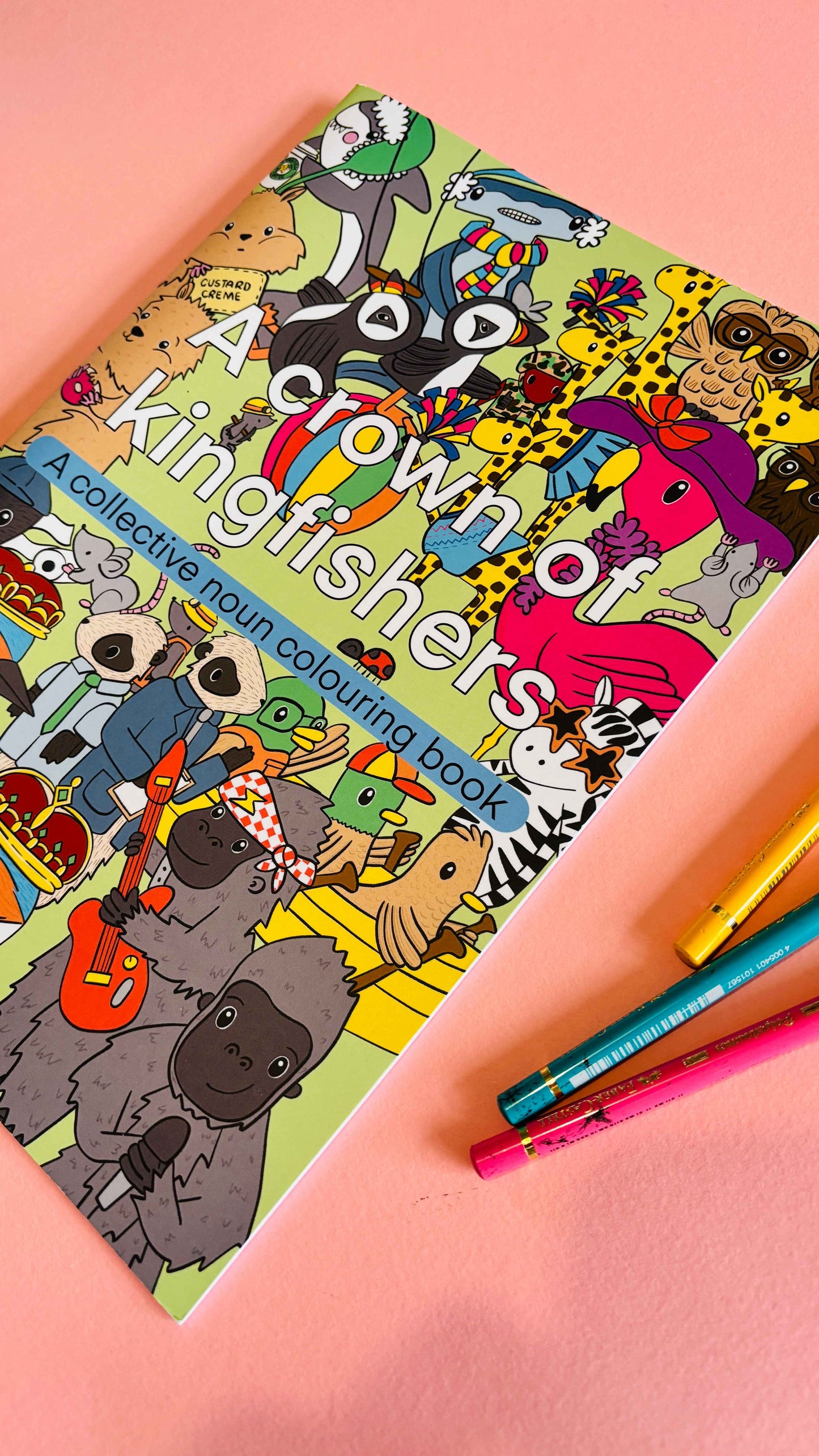 A crown of kingfishers: A collective noun colouring book