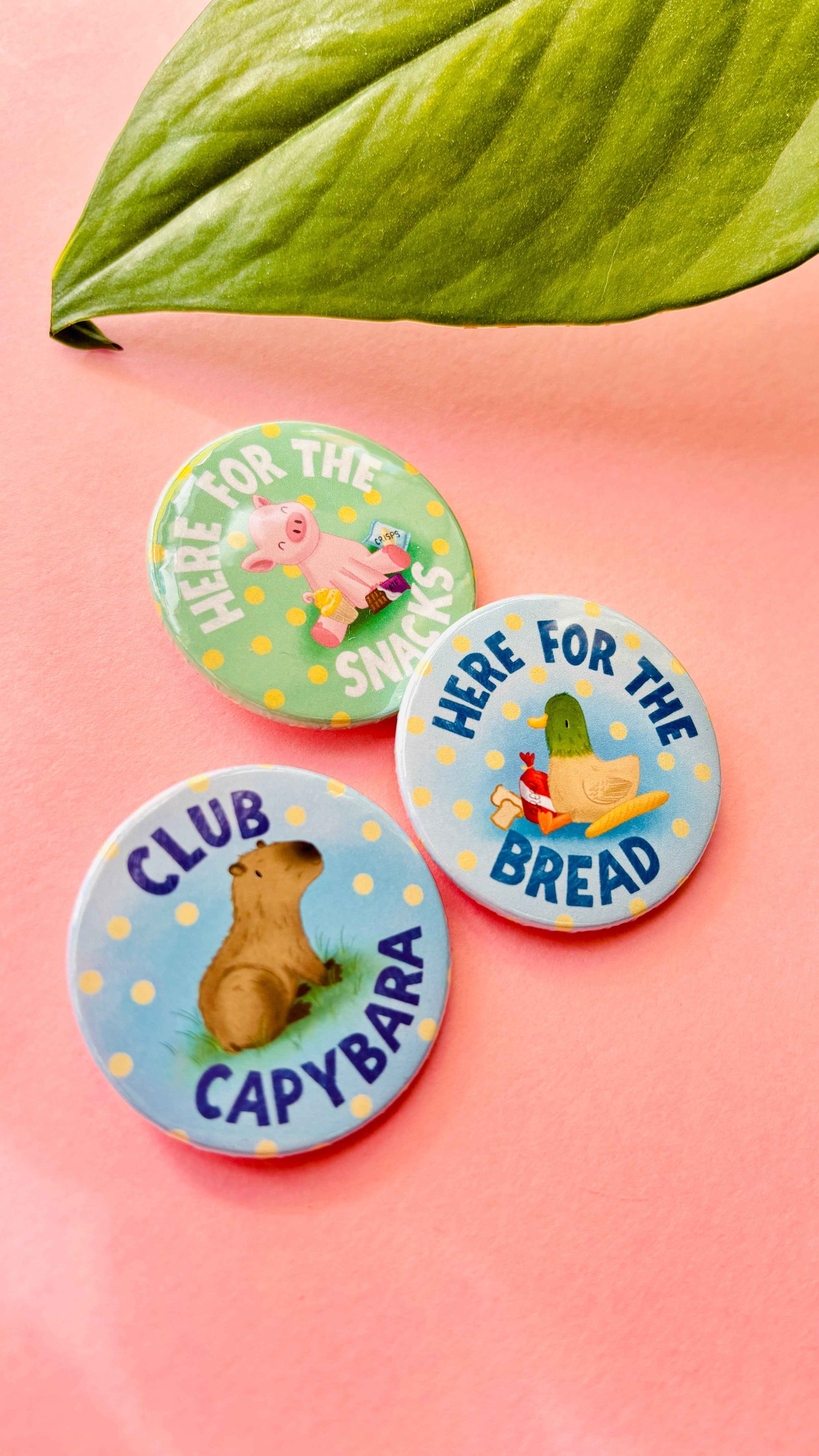 38mm Capybara Badge or Fridge Magnet