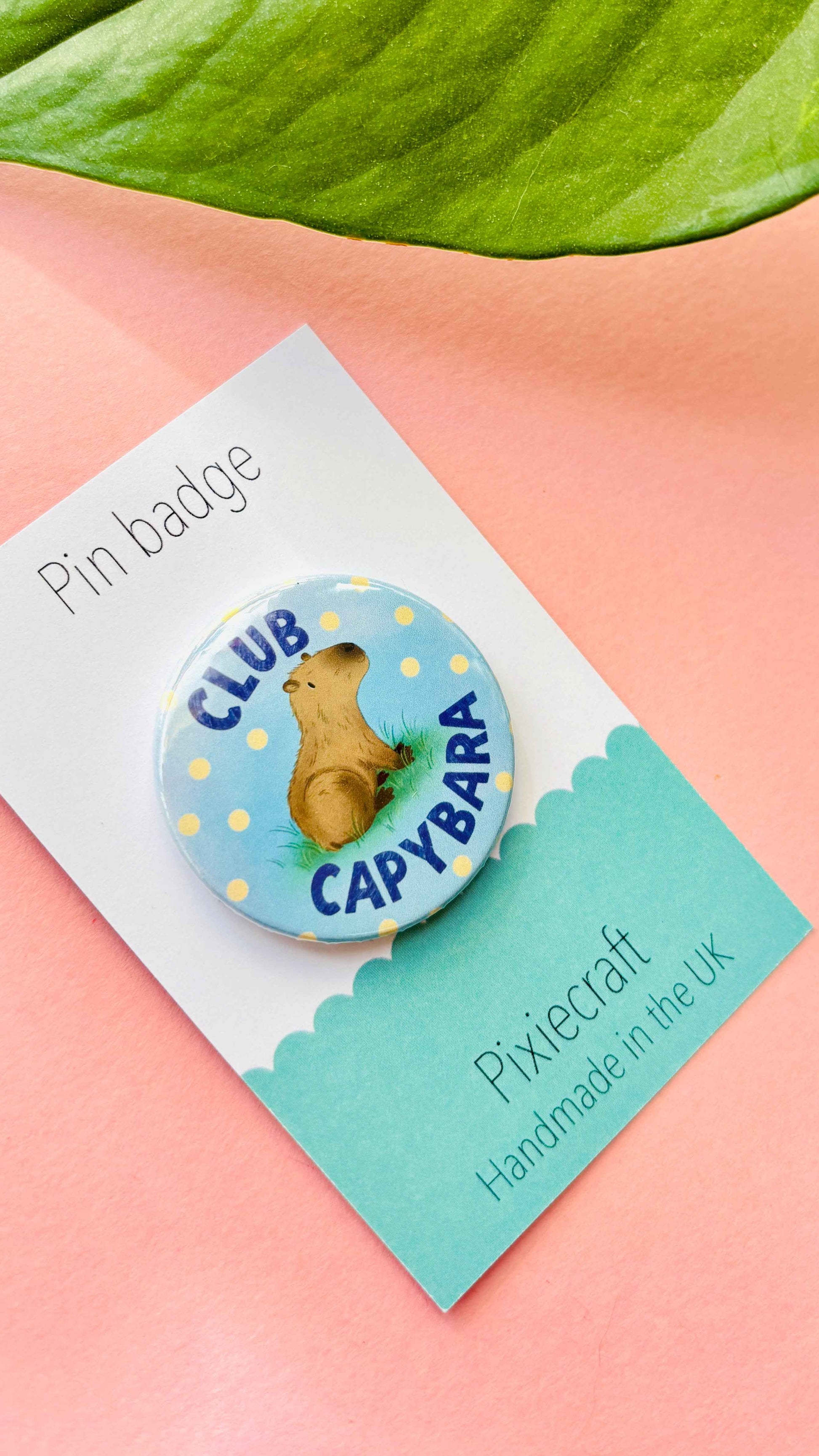 38mm Capybara Badge or Fridge Magnet