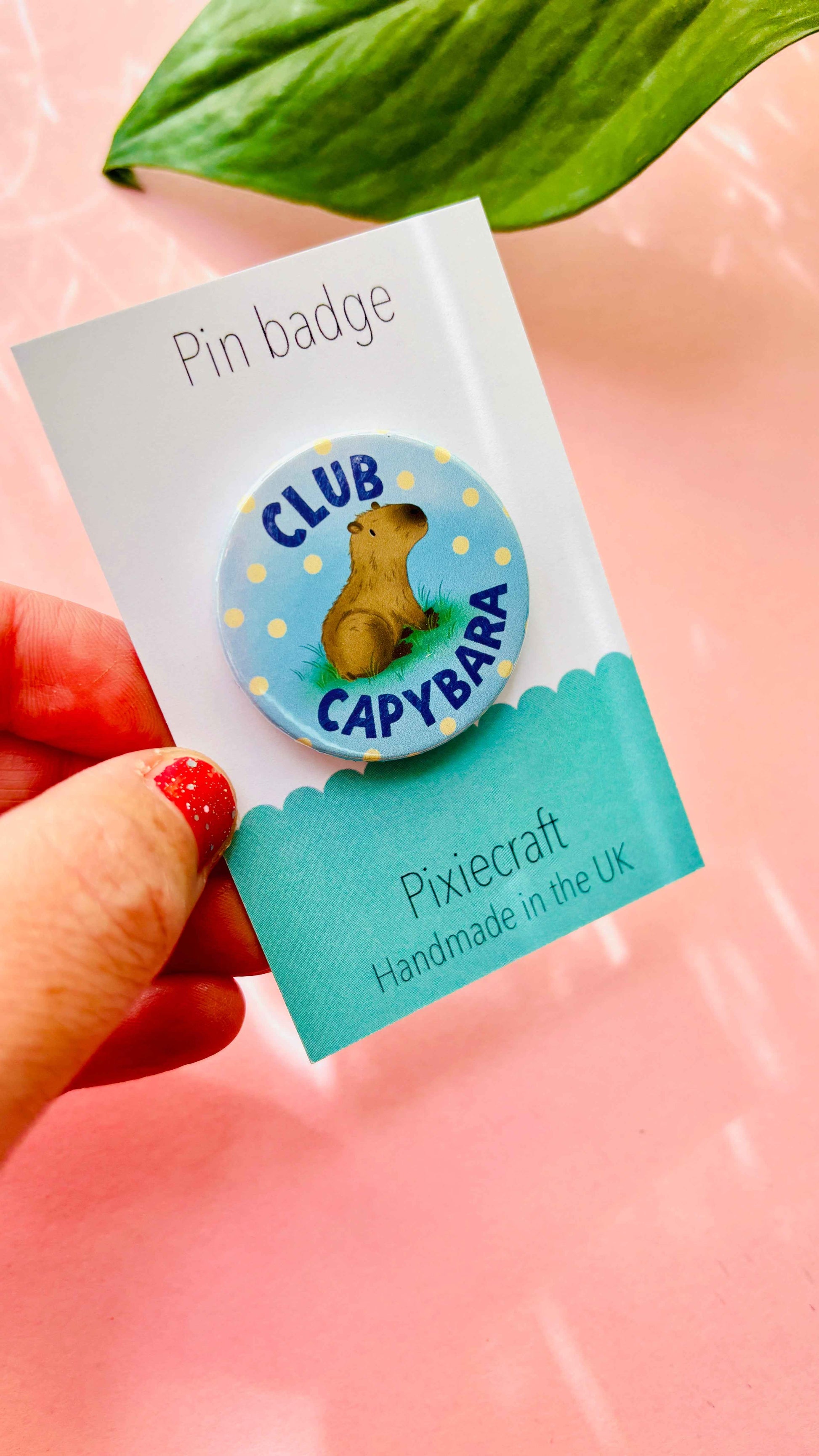 38mm Capybara Badge or Fridge Magnet