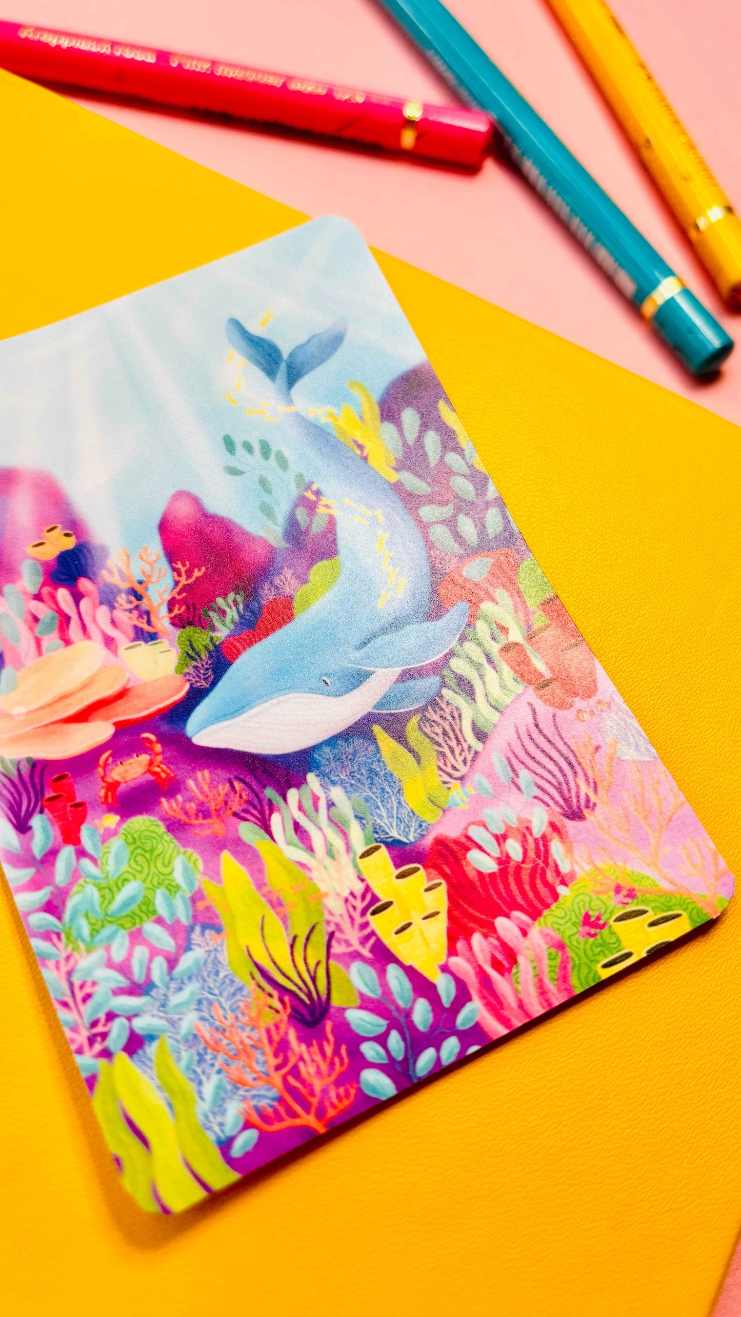 Coral Reef Whale Vinyl Sticker Decal