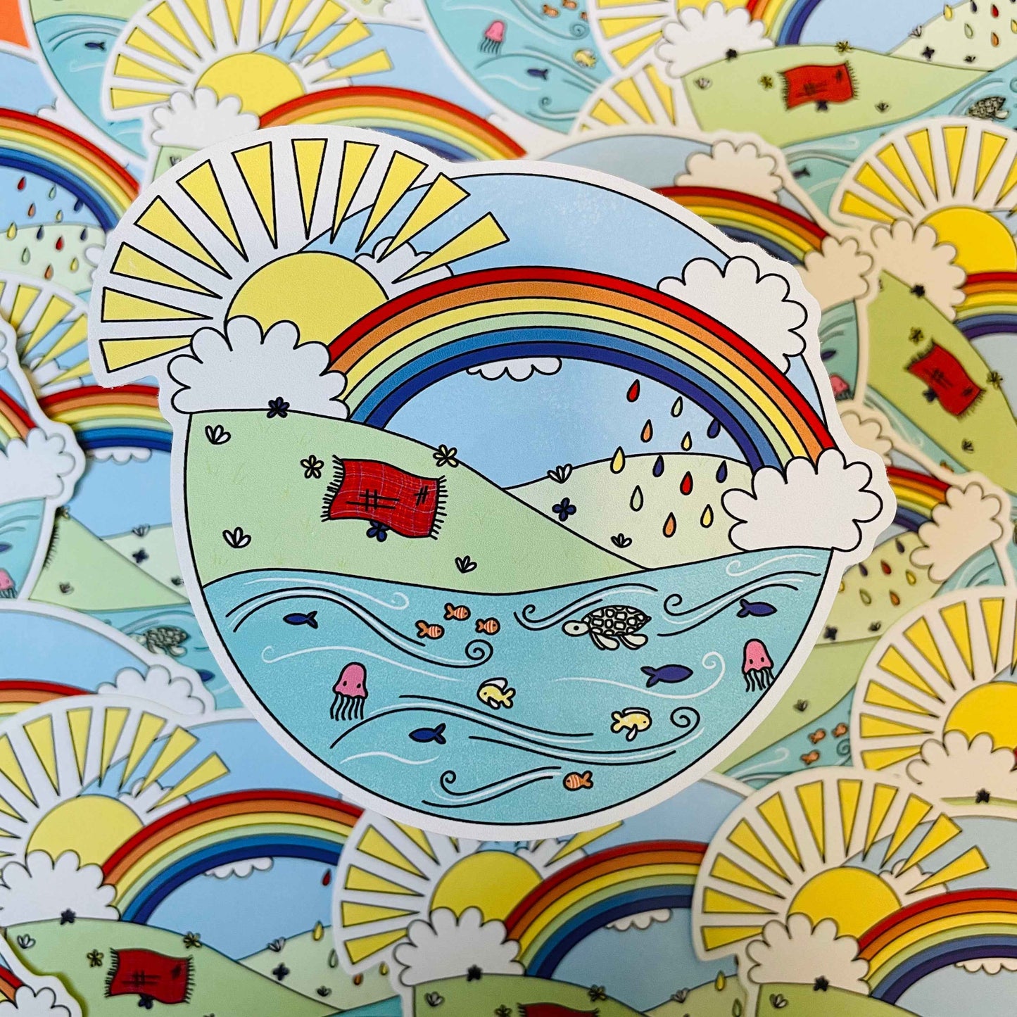 Seaside Picnic Vinyl Sticker