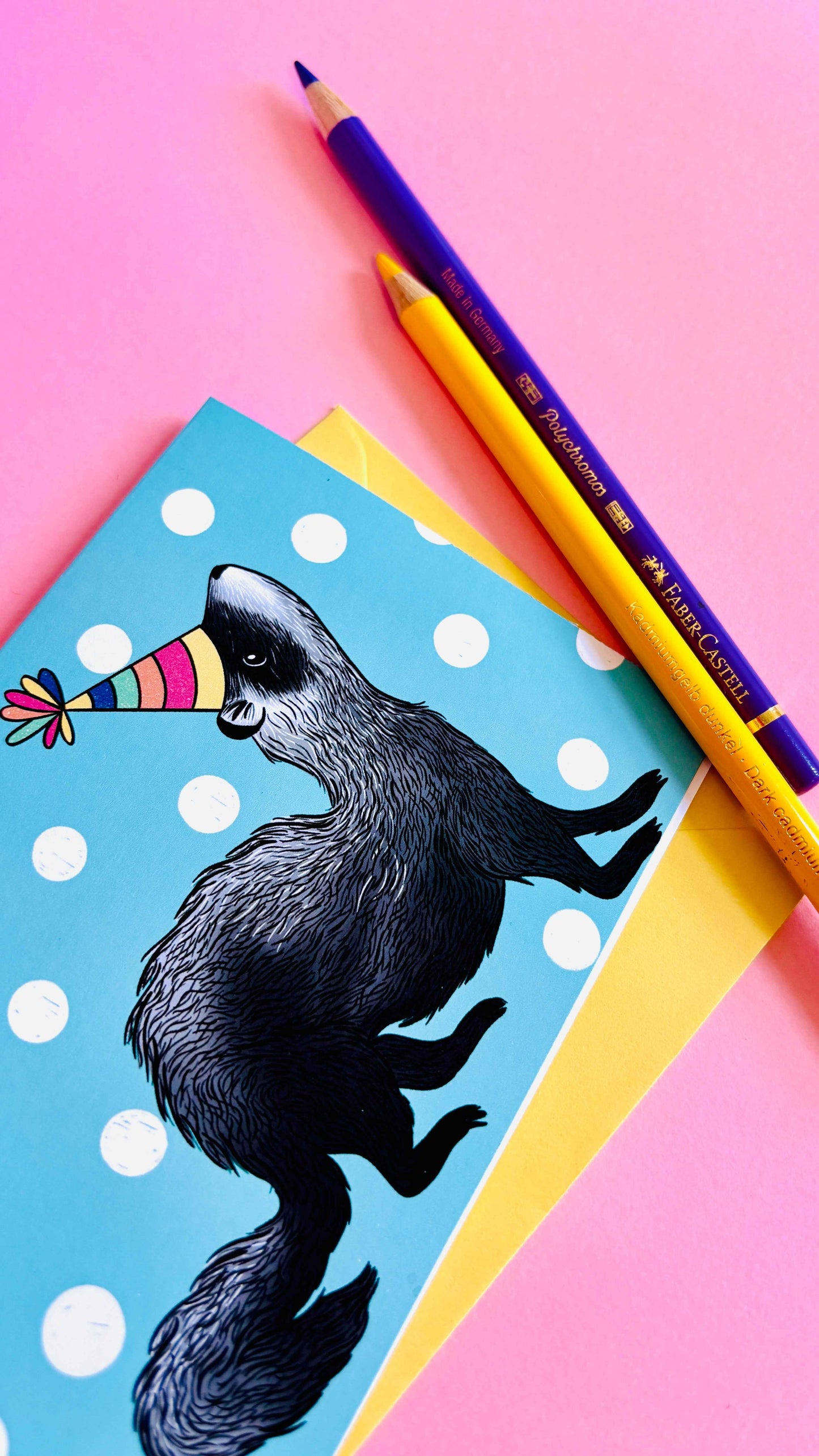 Handmade Ferret Card for Birthday/ Celebration/ Well done