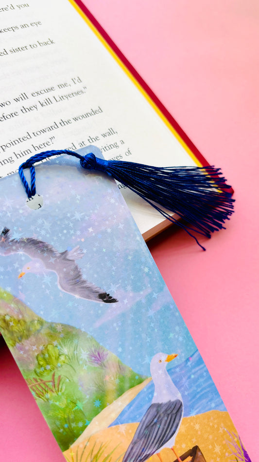 Herring Gull Gift Holographic Seagull Bookmark