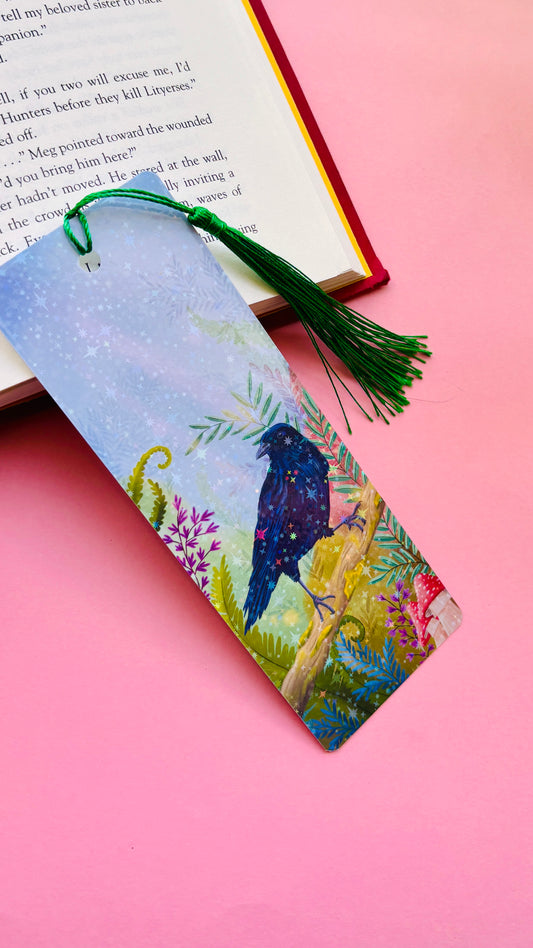 Carrion Crow Gift Holographic Bookmark
