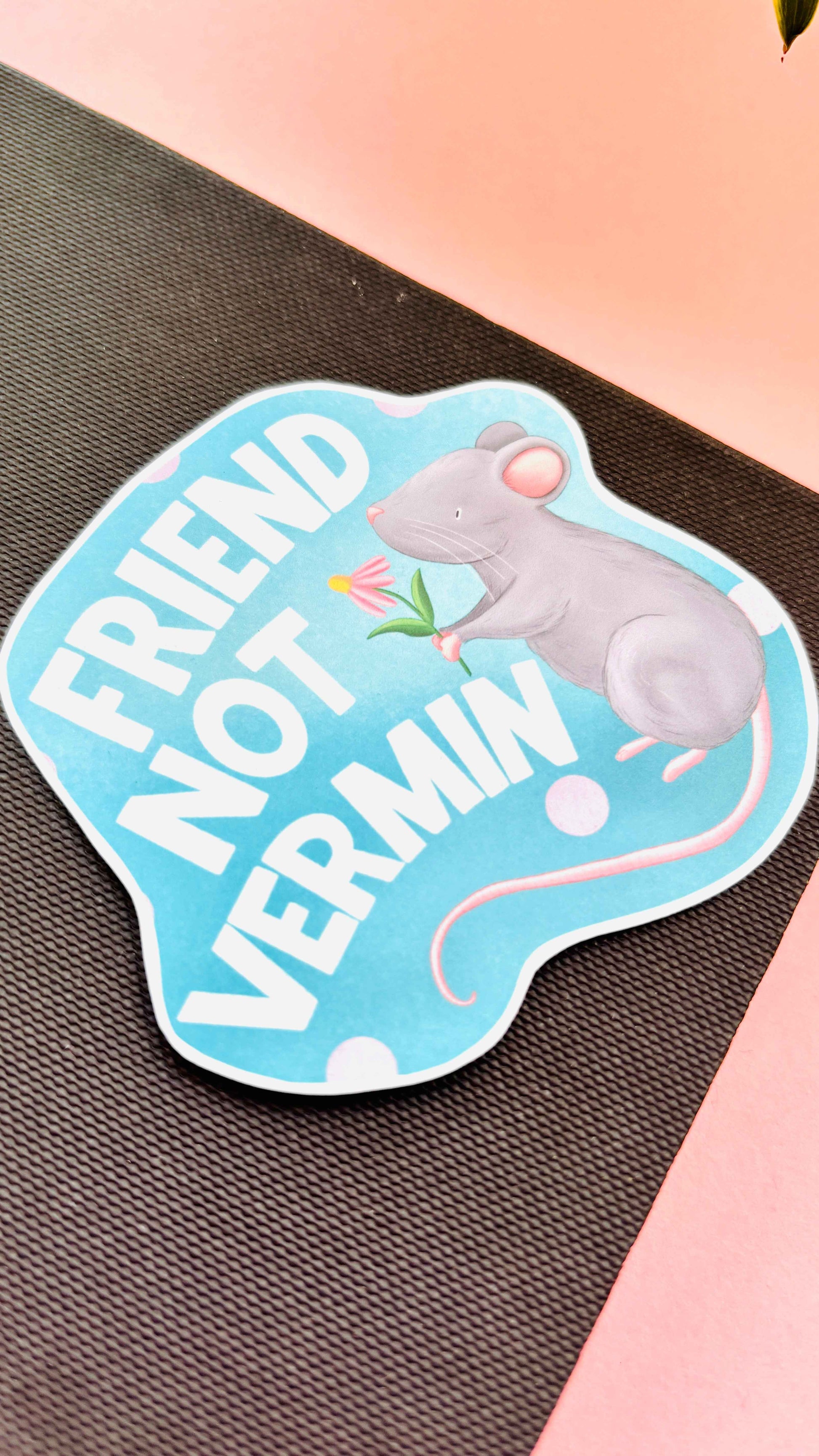 Friend not Vermin- Rat Vinyl Sticker