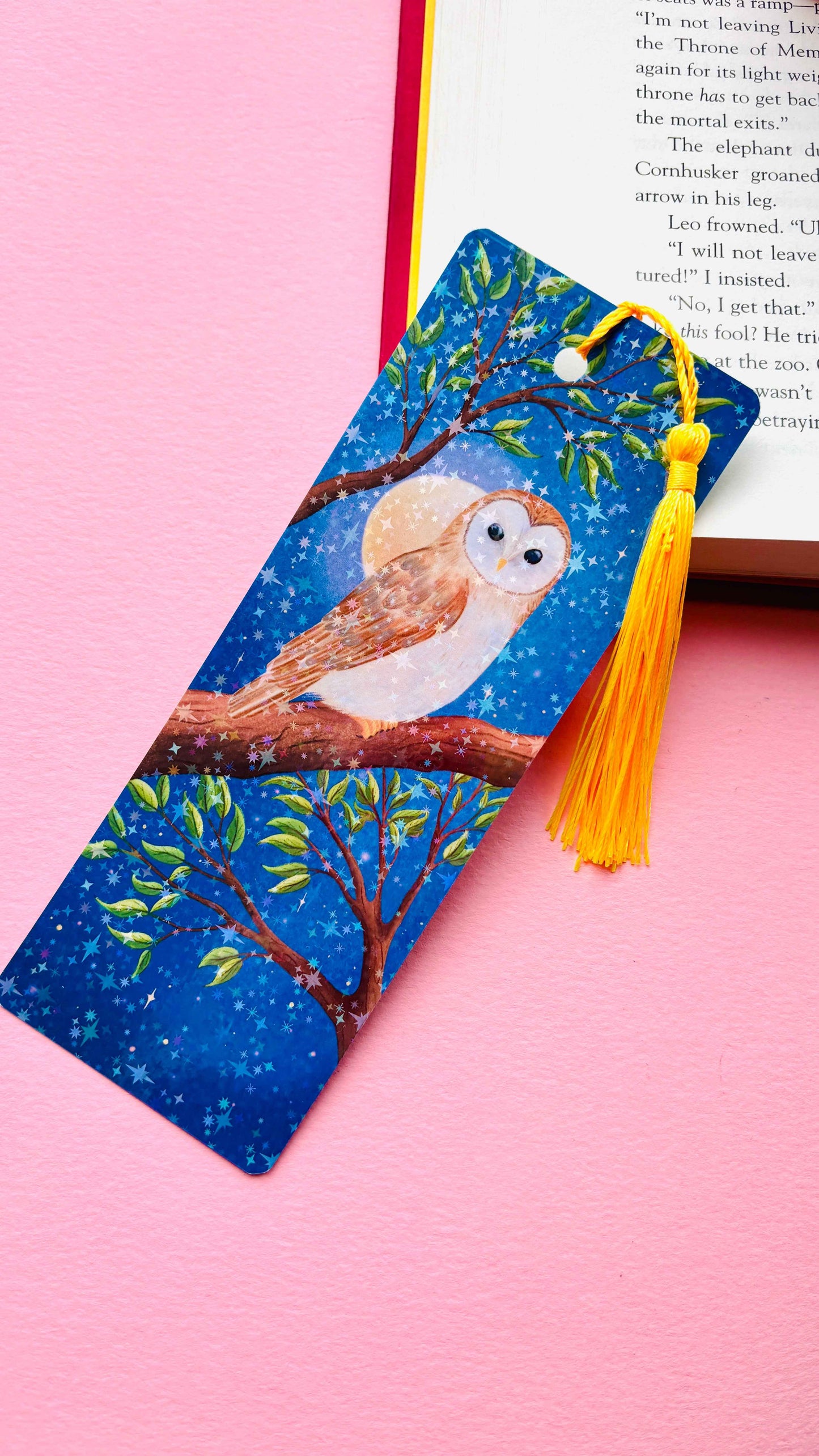Barn Owl Holographic Bookamark