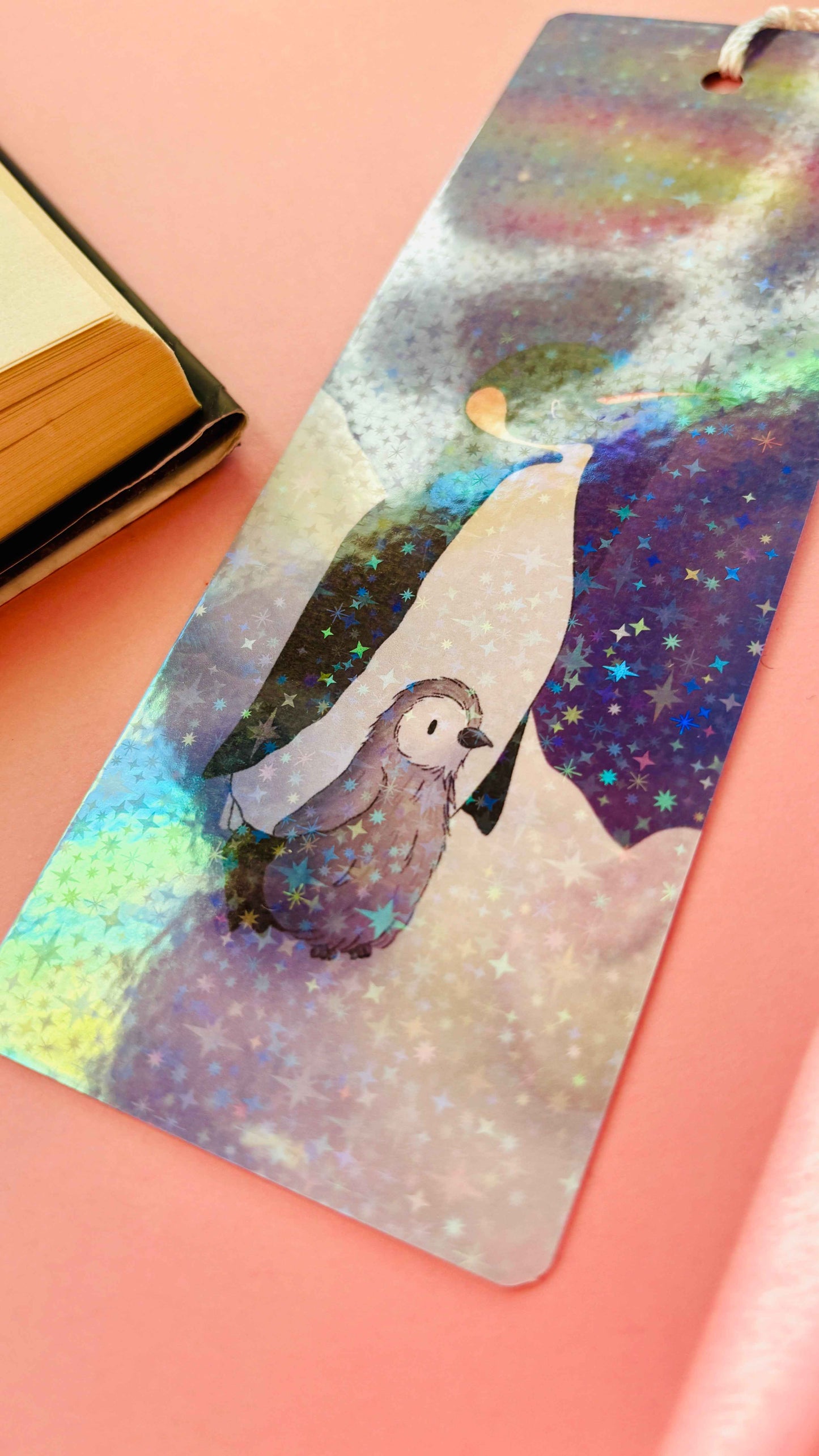Emperor Penguin Gift Holographic Bookmark