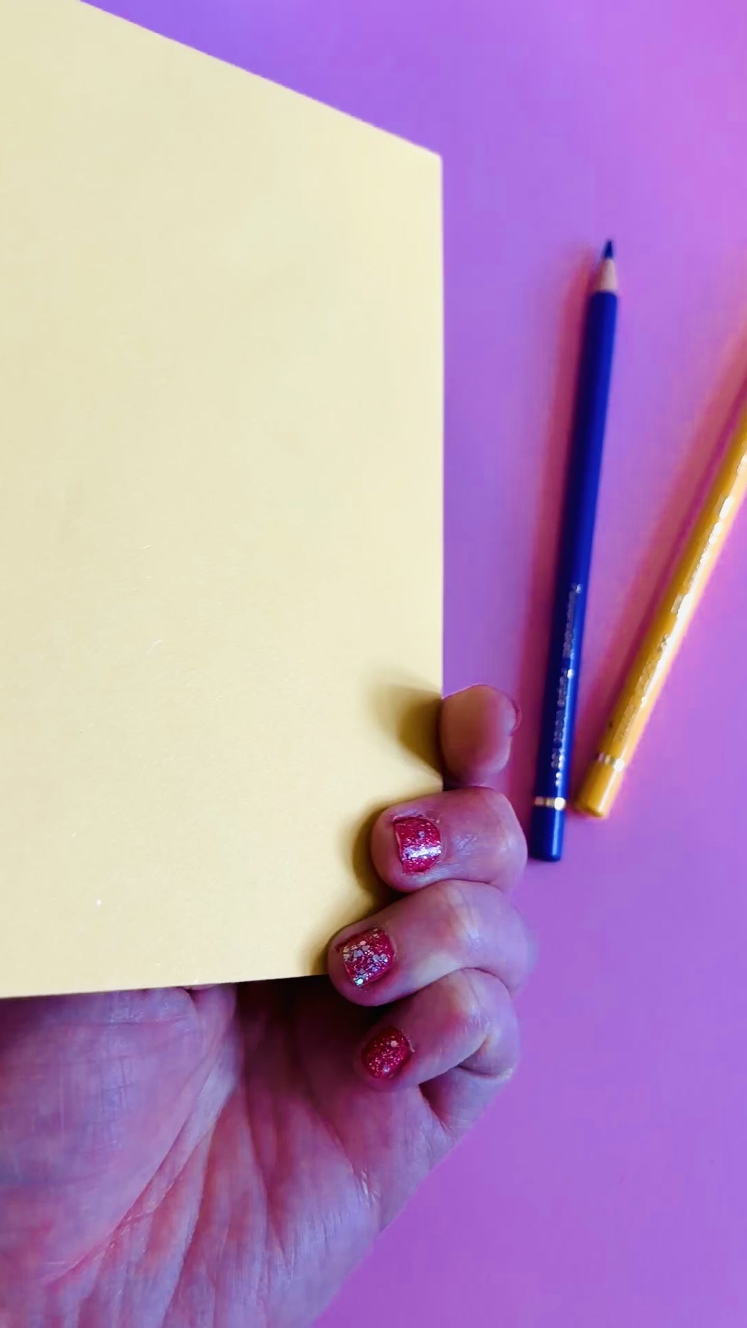 A funny handmade greetings card for mum or dad and reads “from your favourite child” on a blue and pink banner against a colourful retro feel floral background. Supplied with a yellow envelope.