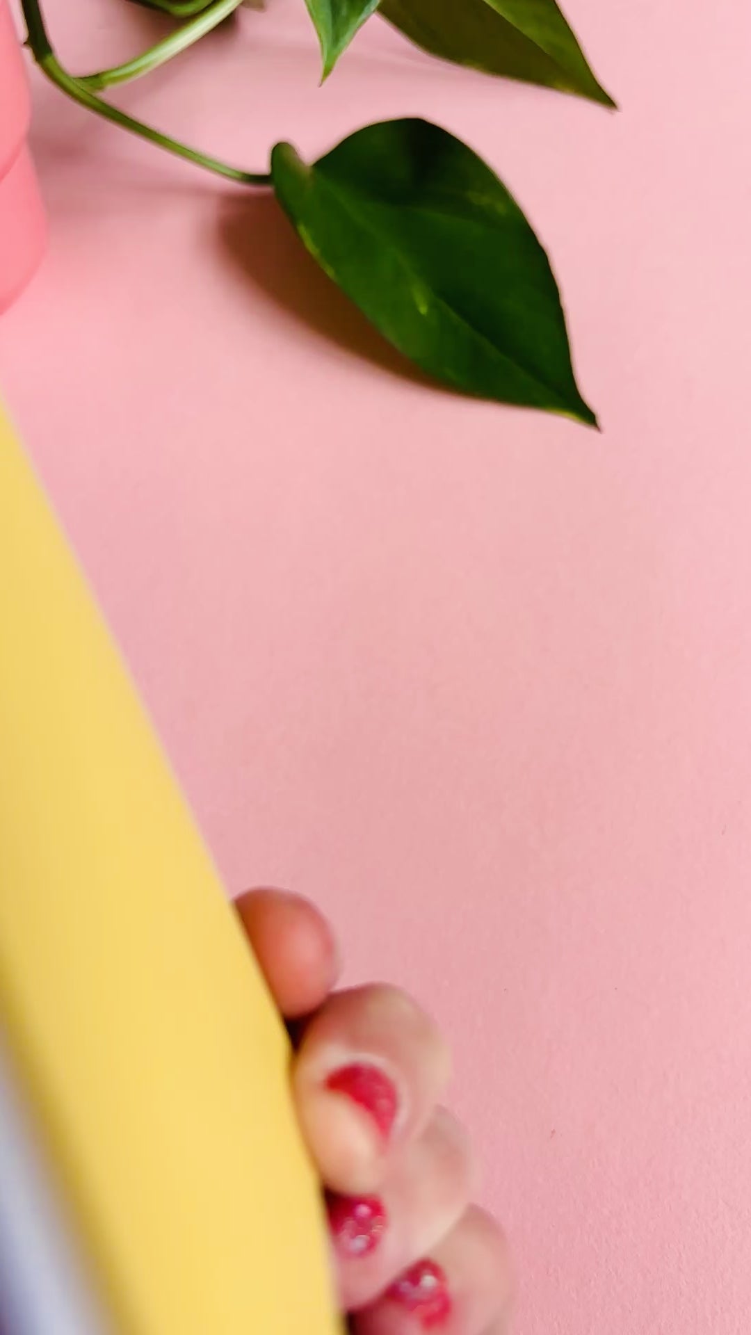Magical handmade birthday card of a cute mushroom fairy cottage surrounded by botanical plants and flowers with a fantasy vibe reads “have a magical birthday”