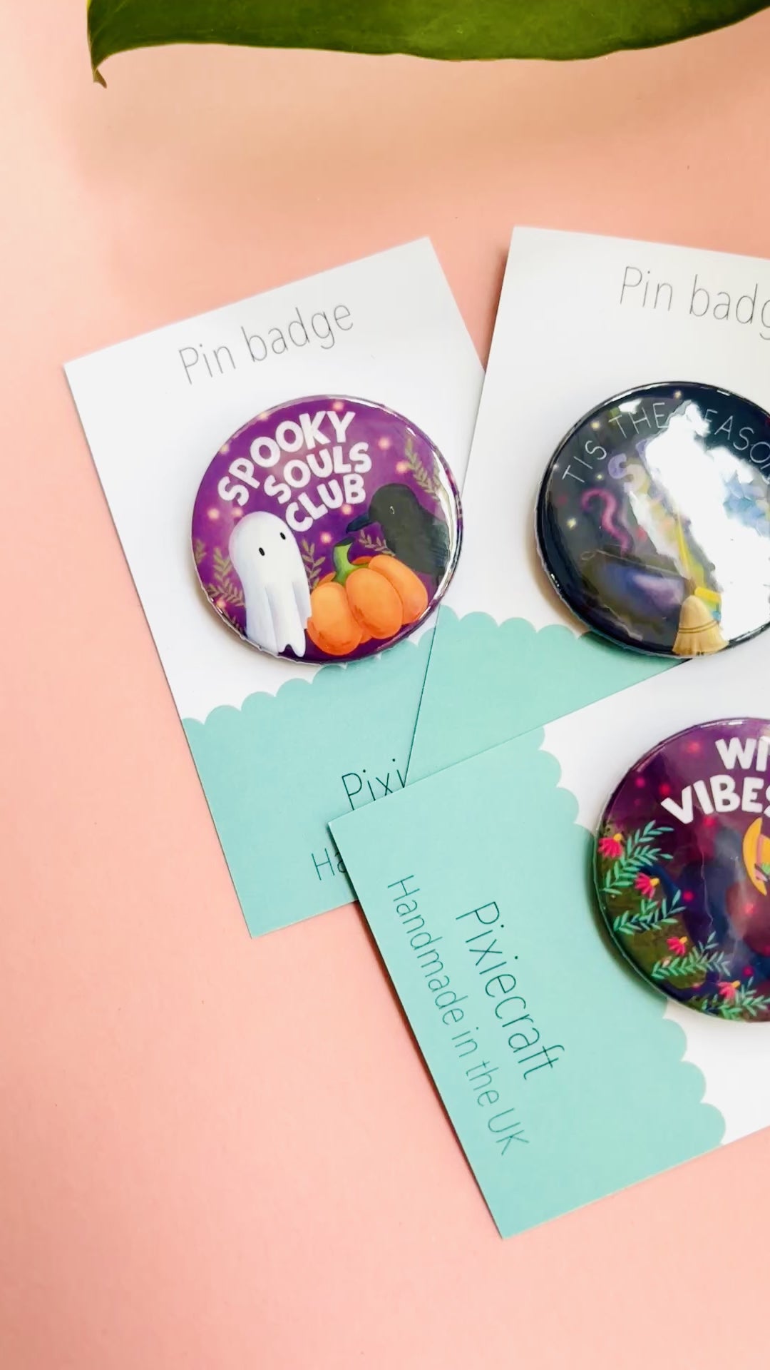 Set of three Halloween badges