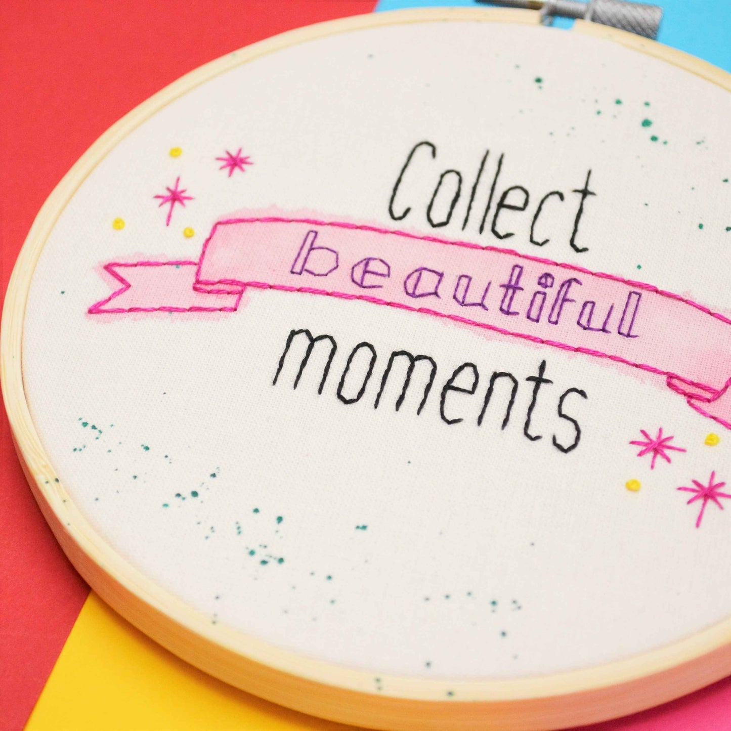 Collect Beautiful Moments Hand Embroidery Hoop Art