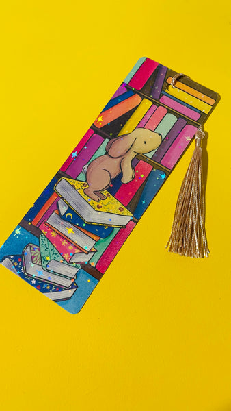 Rainbow bunny bookmark 