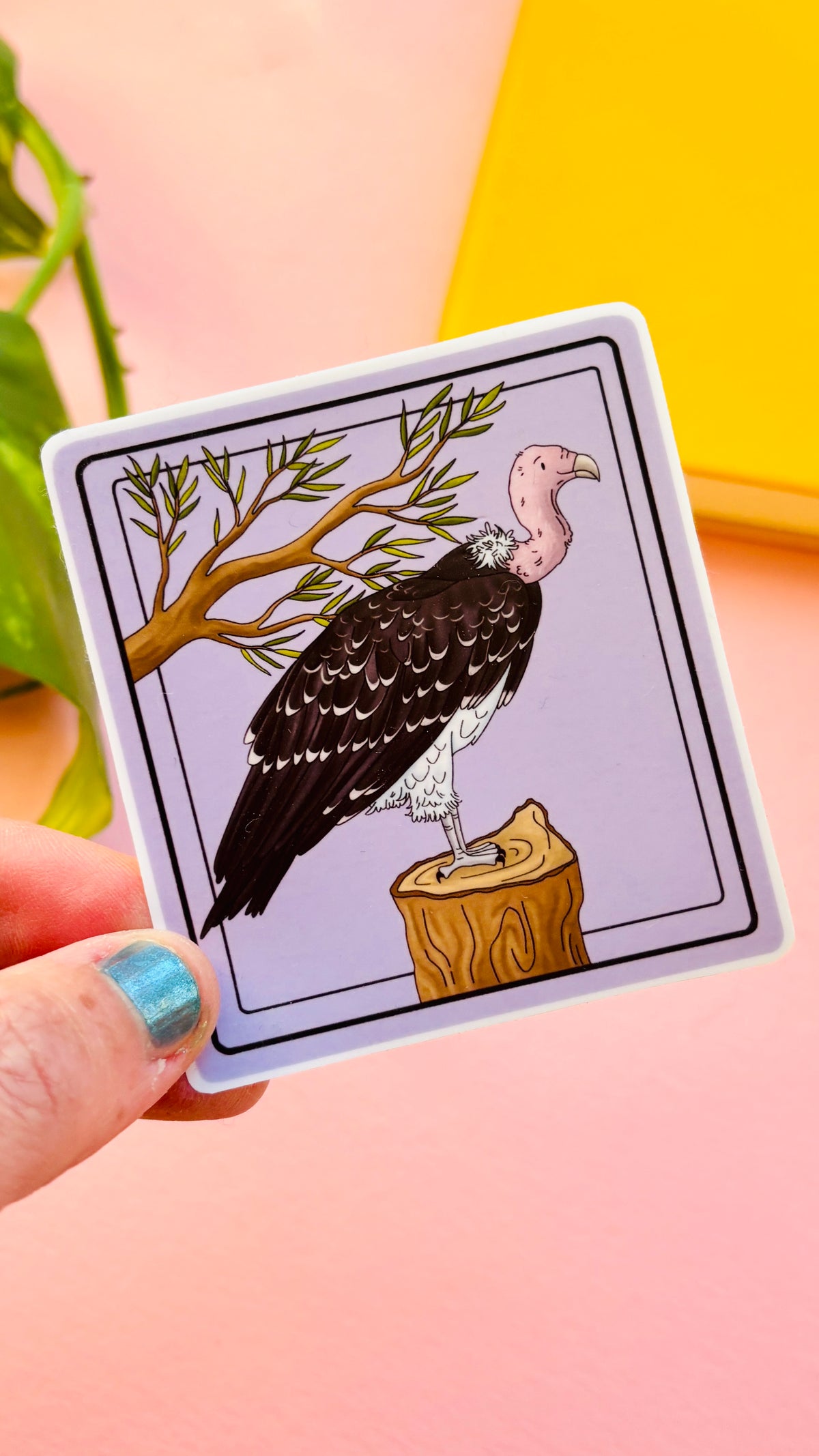 Rüppel’s Vulture Illustrated Waterproof Sticker- Nature Stationery