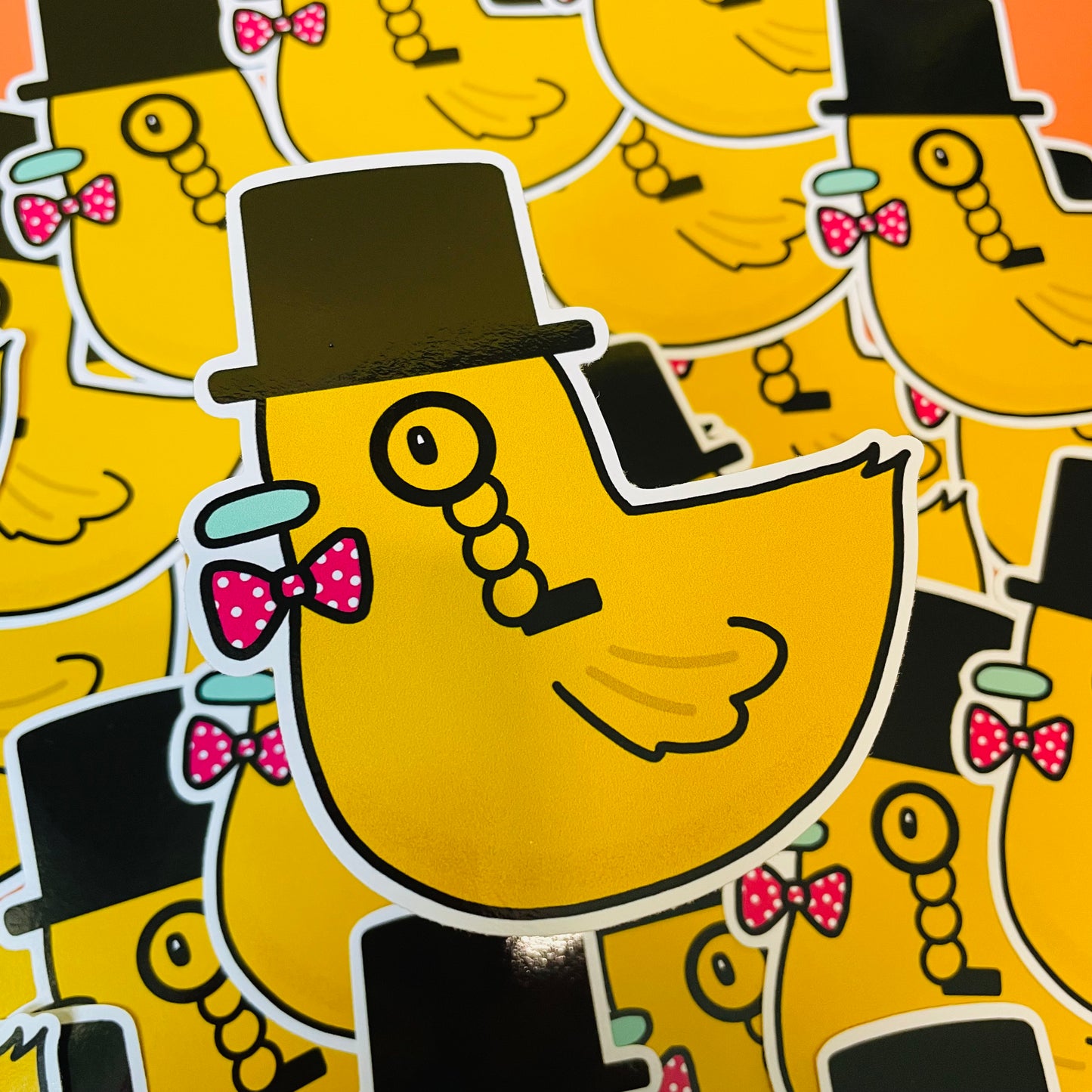 Fancy duck vinyl sticker