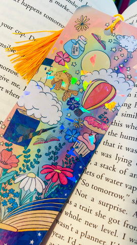 Rainbow illustrated bookmark 