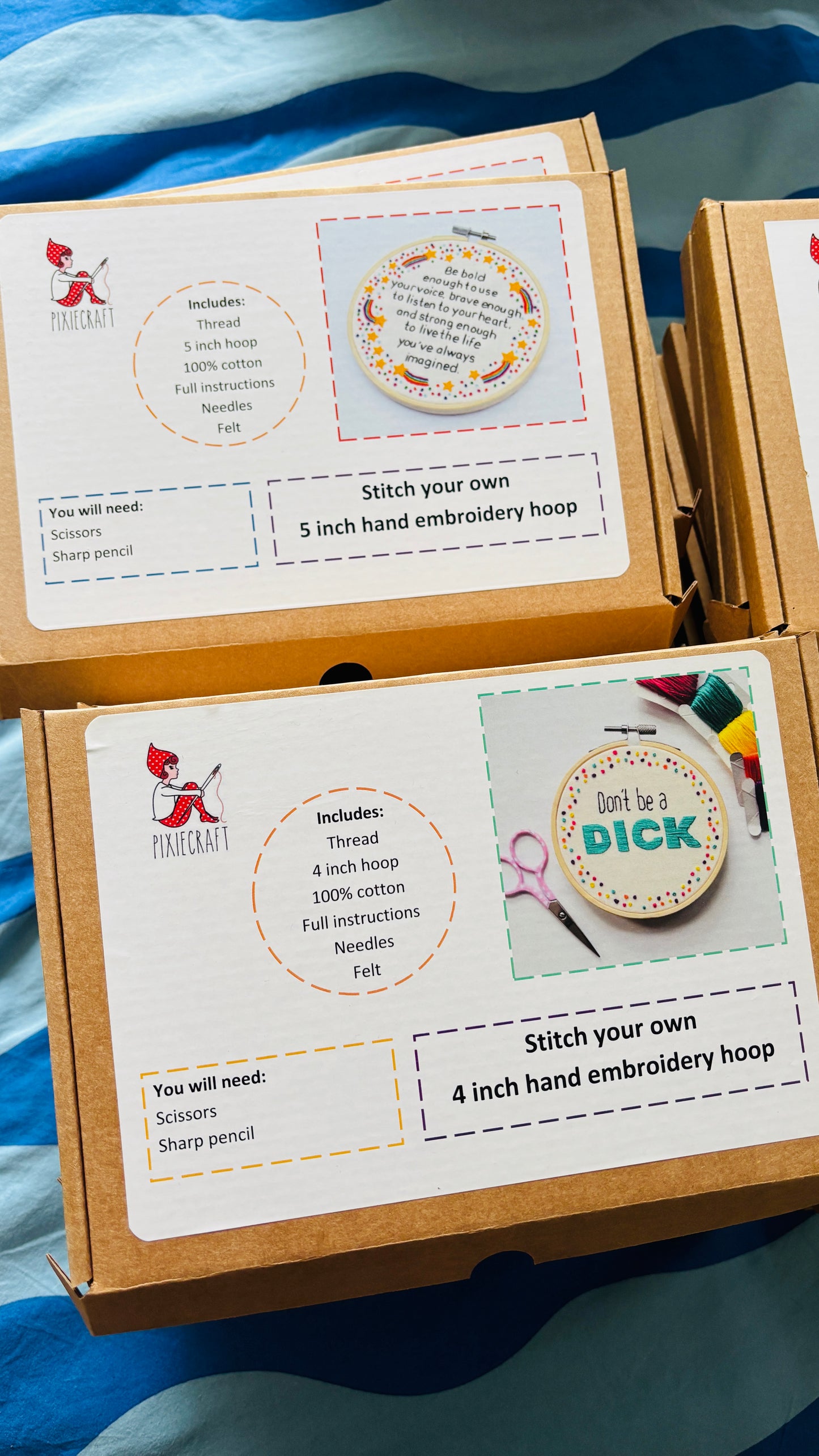 CLEARANCE Hand Embroidery Craft Kits