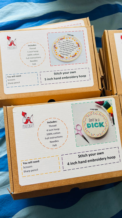 CLEARANCE Hand Embroidery Craft Kits