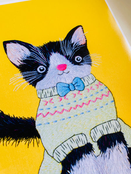 Noodle the Jumper Cat Original Art Charity Print