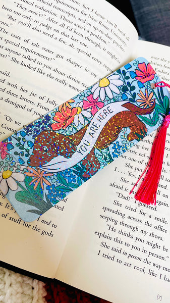 Daschund illustrated bookmark 