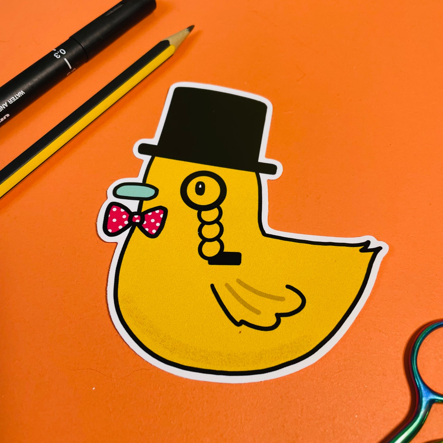 Sir Quackington the First Duck Vinyl Sticker