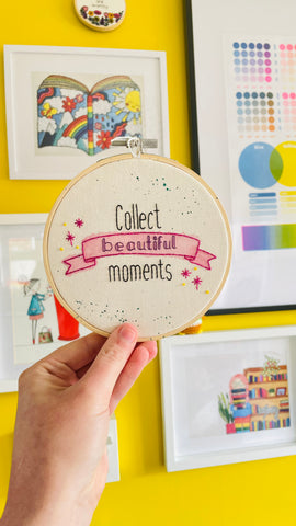 Collect beautiful moments hoop art 