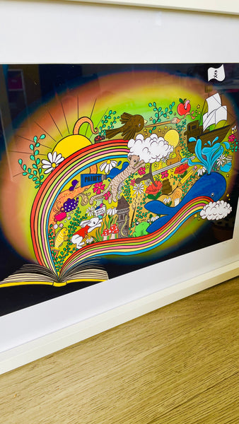 Colourful Book Magic Art Print