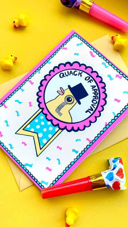 Quack of approval A6 Greetings card - Pixiecraft