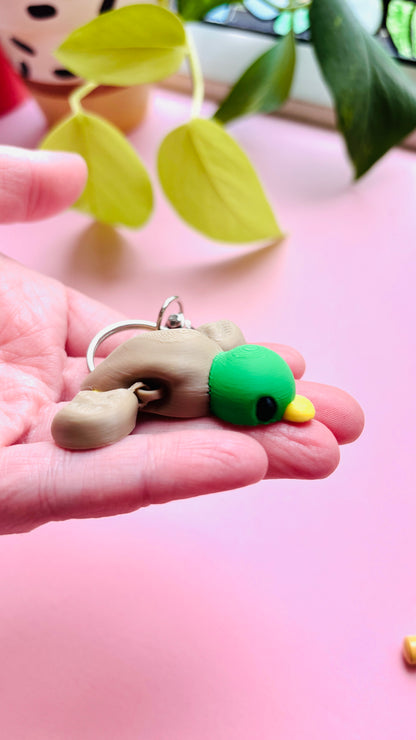 Merlin Mallard Duck Keyring- 3D Printed Bird Trinket