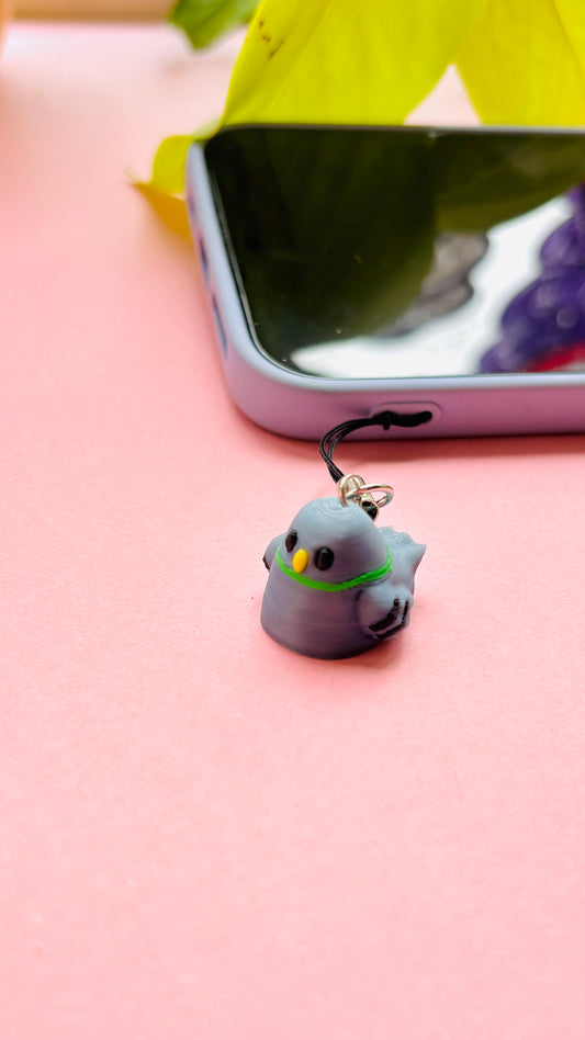 Pablo Pigeon Phone Charm- Original 3D Design