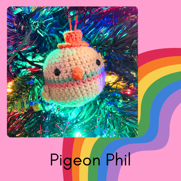 Pigeon Phil Christmas Bauble Friend