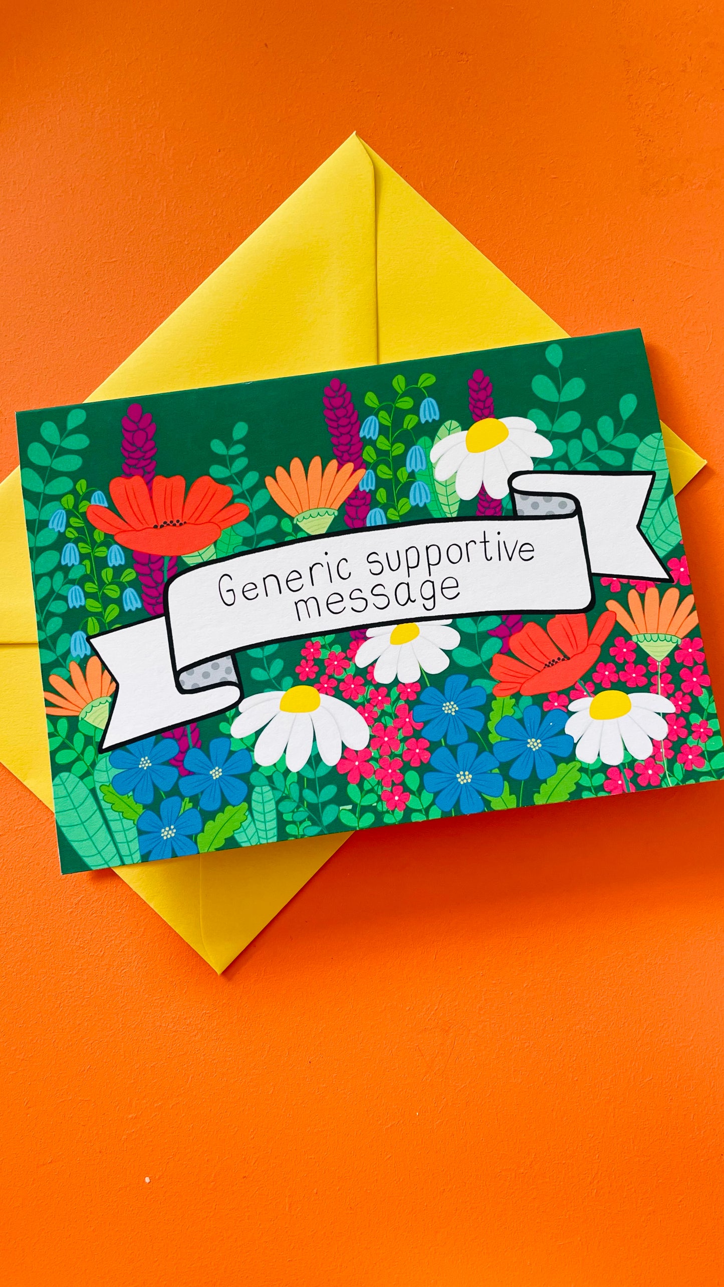 Generic supportive message greetings card