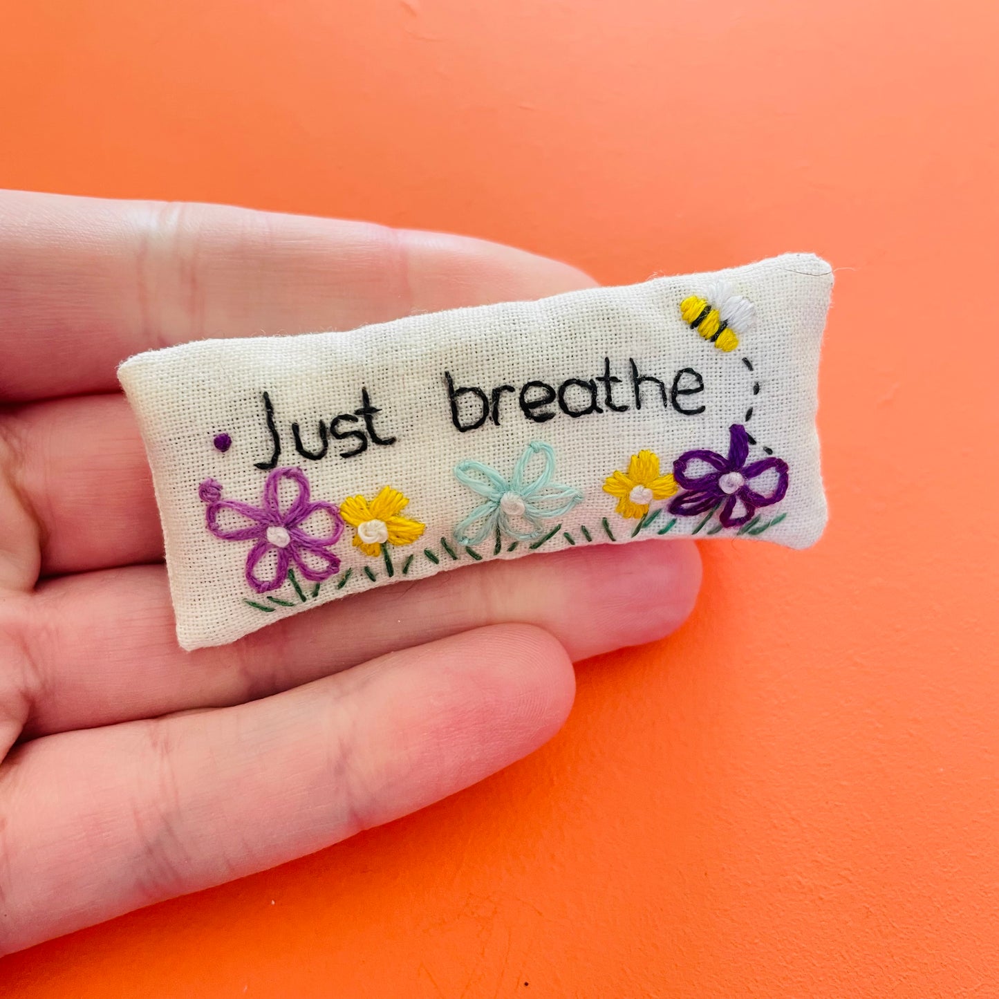 Breathe/ Just breathe Pocket calmer- Flowers or Stars