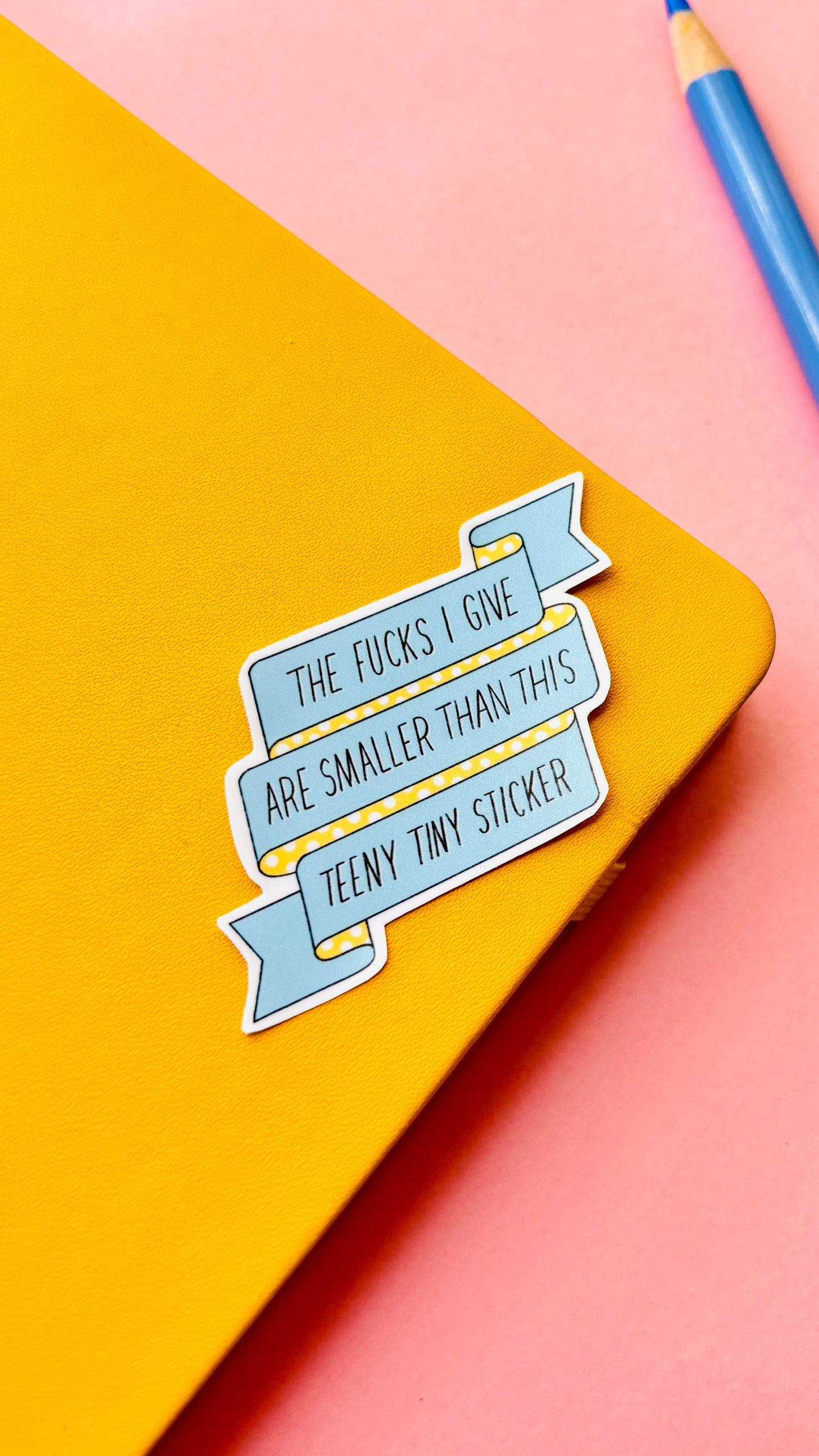 Tiny Sweary Vinyl Sticker- Waterproof Cheeky Decal