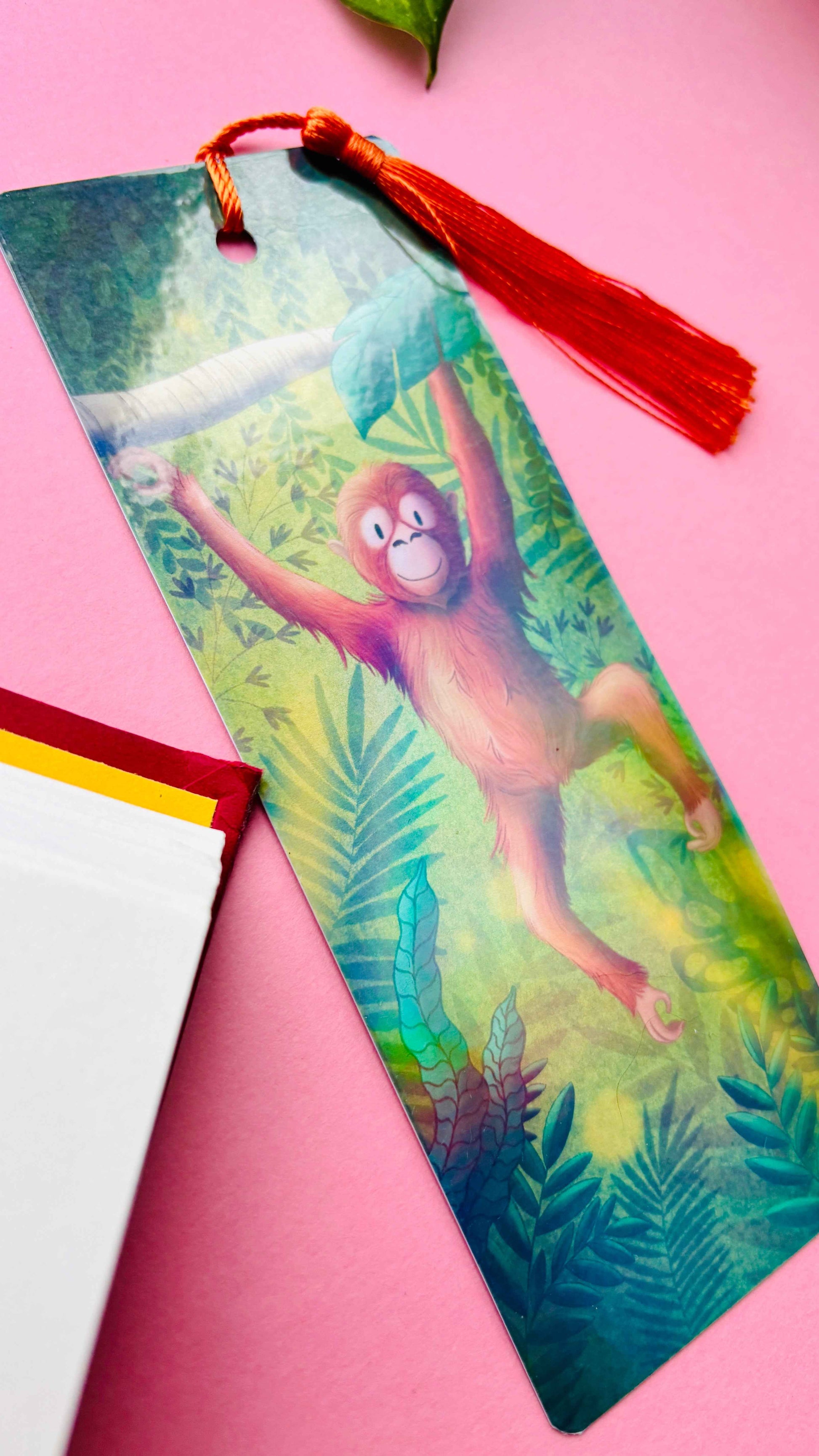 Orangutan Bookmark – Handmade Wildlife Bookmark for Book Lovers