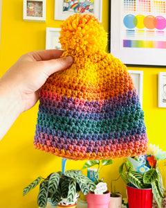 Toddler Rainbow Crochet Hat (Last one)