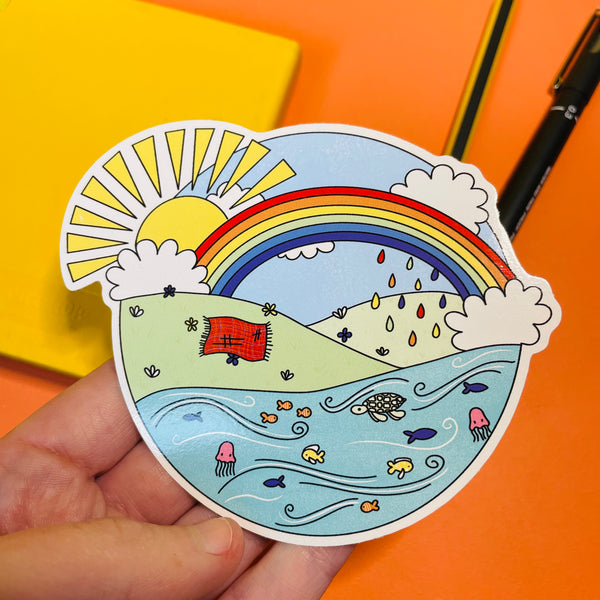 Seaside Picnic Vinyl Sticker