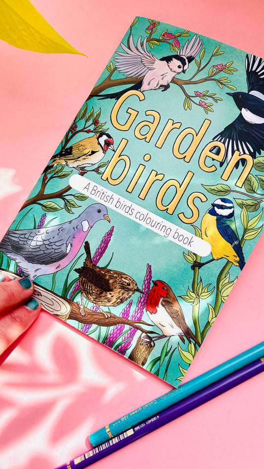 Garden Birds Colouring Book for Adults and Kids