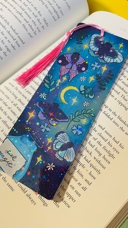 Magic witchy vibes illustrated bookmark