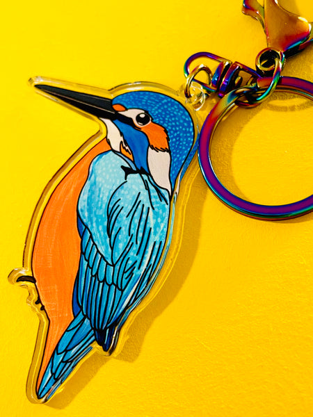 Kingfisher Recycled Acrylic Keyring