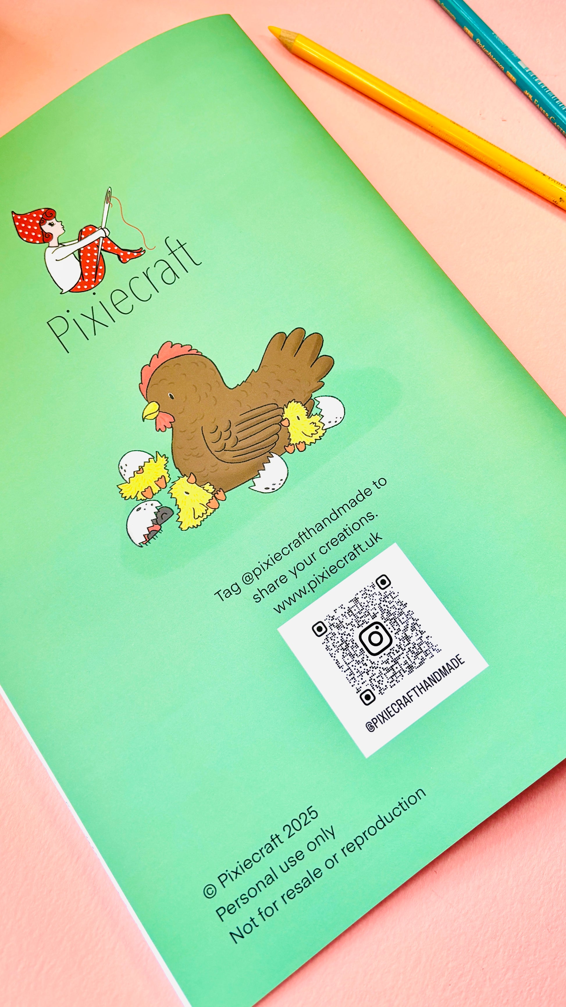 PRE-ORDER Spring into colour A4 colouring book - Pixiecraft