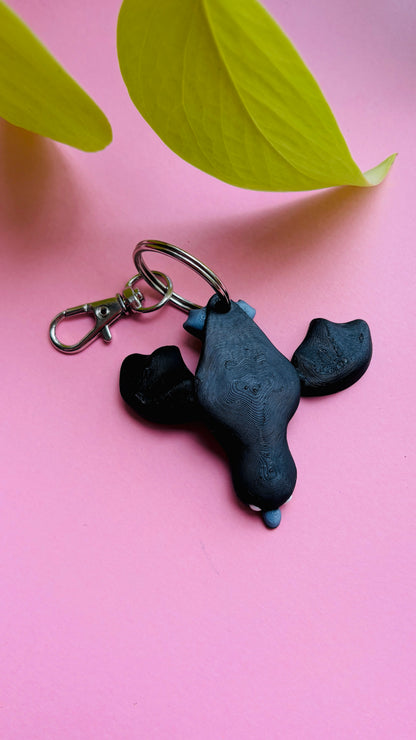 Charlie Crow Keyring- 3D Printed Bird Trinket